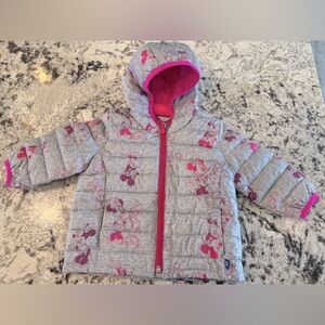 Gray and Pink Hooded Jacket DISNEY Mickey and Minnie Mouse 6-12mo puffer jacket